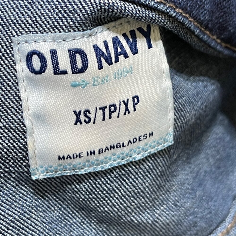 Old Navy Denim Jean Jacket Size XS Extra Small Dark Wash Stretch - Picture 4 of 6